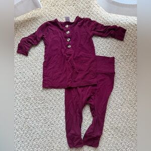 Lou Lou & Company Deep Burgundy Kids Pajama Set